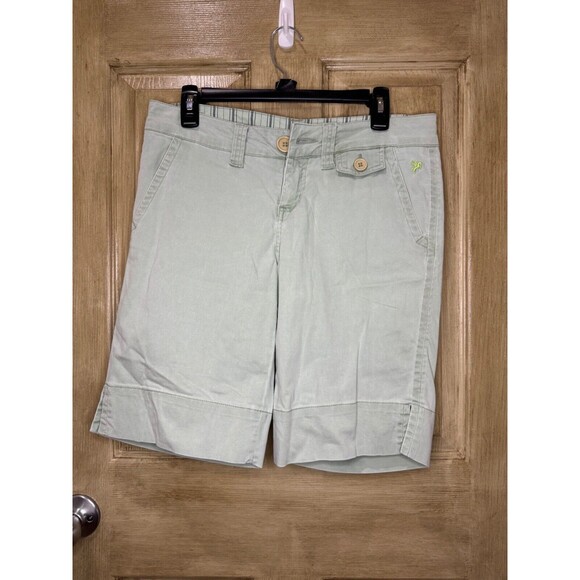 Z. Cavaricci Women's Bermuda Green Shorts Y2K Size 9 - Picture 1 of 5